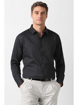 Van Heusen - Black Printed Slim Fit Shirt