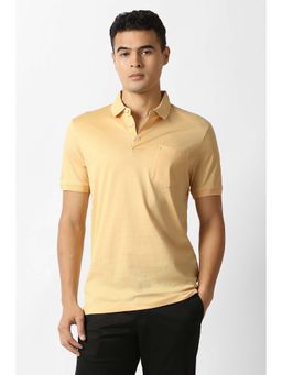 Van Heusen - Yellow Solid Regular Fit Polo T-Shirt