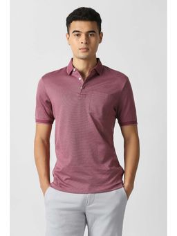 Van Heusen - Mauve Printed Regular Fit Polo T-Shirt