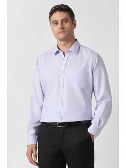 Van Heusen - Purple Solid Regular Fit Shirt