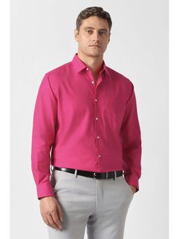 Van Heusen - Pink Solid Regular Fit Shirt