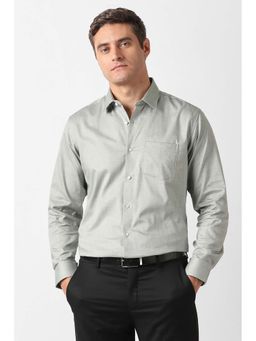 Van Heusen - Grey Textured Regular Fit Shirt