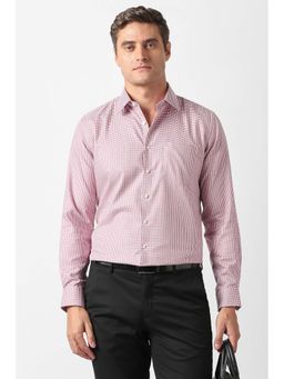 Van Heusen - Pink Checks Slim Fit Shirt