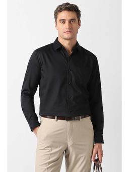 Van Heusen - Black Solid Regular Fit Shirt