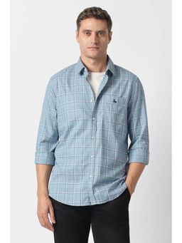 Van Heusen - Blue Checks Slim Fit Shirt