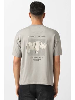 Van Heusen - Grey Printed Regular Fit T-Shirt