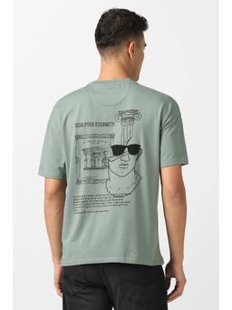 Van Heusen - Green Printed Regular Fit T-Shirt