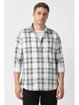 Van Heusen - White Checks Slim Fit Shirt