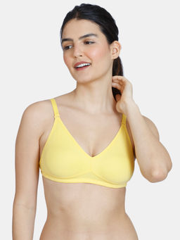 Zivame - Beautiful Basics Double Layered Non Wired 3/4Th Coverage Backless Bra - Minion - Yellow