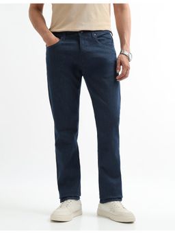 Arrow Newyork - Men Blue Regular Fit Mid Waist Jeans