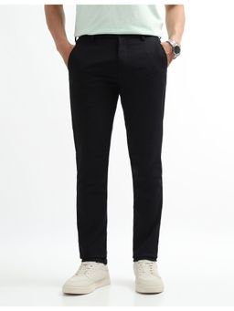 Arrow Sports - Men Textured Chinos Super Slim Fit Black Pant