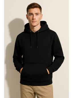 Parcel Yard - Men Full Sleeve Black Hoodie
