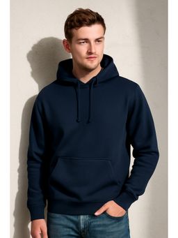 Parcel Yard - Men Full Sleeve Navy Blue Hoodie