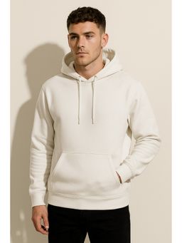 Parcel Yard - Men Full Sleeve White Hoodie