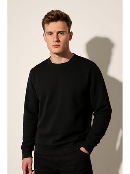Parcel Yard - Men Full Sleeve Black Sweatshirt