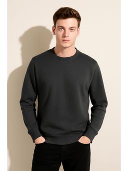 Parcel Yard - Men Full Sleeve Grey Sweatshirt