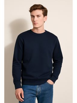 Parcel Yard - Men Full Sleeve Navy Blue Sweatshirt