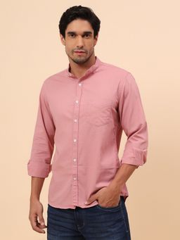 Cantabil - Breathable & Soft with Color Regular Fit Pink Shirt