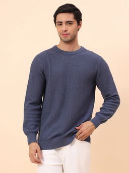 Cantabil - Men Breathable & Soft with Color Blue Sweater
