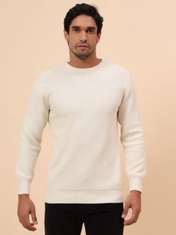 Cantabil - Men Breathable & Soft with Color Ivory Sweater