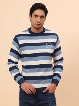 Cantabil - Men Breathable & Soft with Color Blue Sweater
