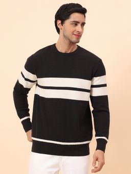 Cantabil - Men Breathable & Soft with Color Black Sweater