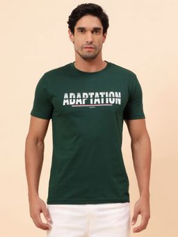 Cantabil - Breathable & Soft Regular Fit Green T-Shirt