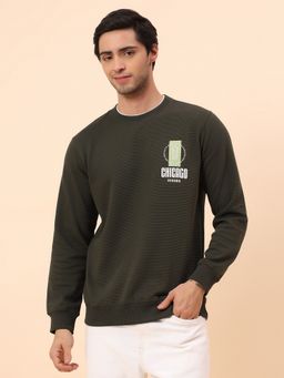 Cantabil - Breathable & Soft Regular Fit Olive T-Shirt