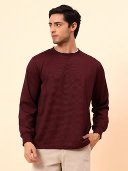 Cantabil - Breathable & Soft Regular Fit Wine T-Shirt