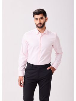 MH&Y - Cut Away Collar Premium Cotton Dobby Pink Shirt