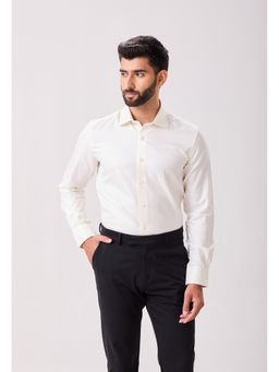 MH&Y - Cut Away Collar Premium Cotton Dobby Cream Shirt