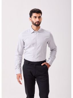 MH&Y - Cut Away Collar Premium Cotton Dobby Grey Shirt