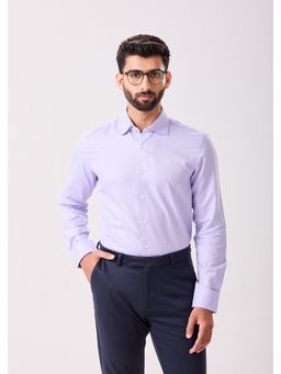 MH&Y - Cut Away Collar Premium Cotton Dobby Lavender Shirt