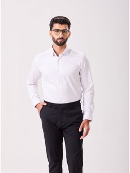 MH&Y - Cut Away Collar Supima Cotton White Shirt