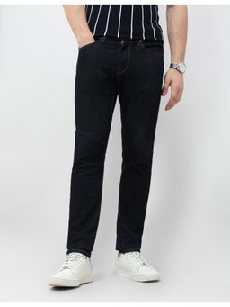 U.S. Polo Assn. Denim Co. - Men Navy Blue Tapered Fit Mid Waist Jeans