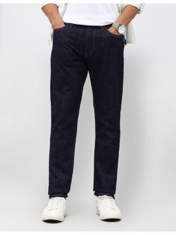 U.S. Polo Assn. Denim Co. - Men Navy Blue Tapered Fit Mid Waist Jeans