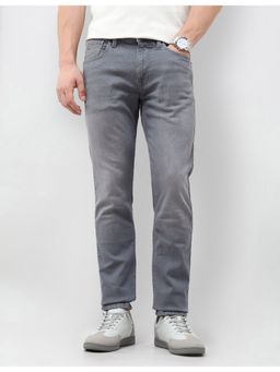 U.S. Polo Assn. Denim Co. - Men Grey Tapered Fit Mid Waist Jeans