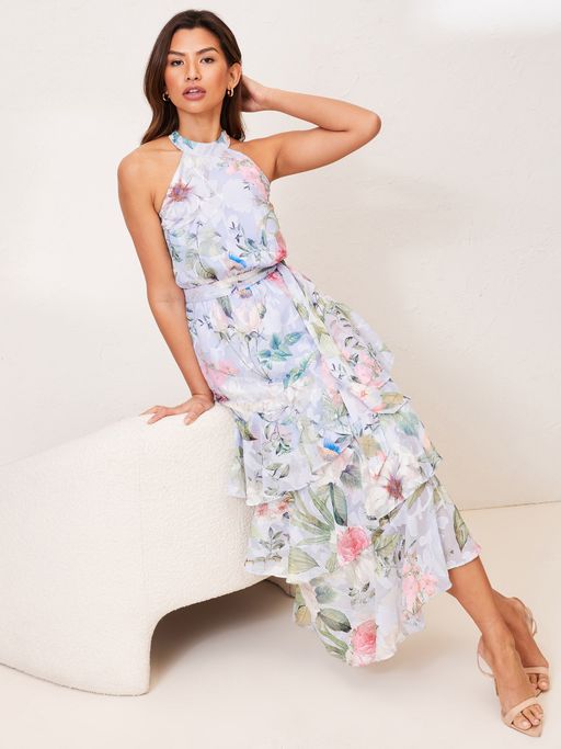 chinese dress ladies Lipsy X Mary Katrantzou Floral Maxi Dress