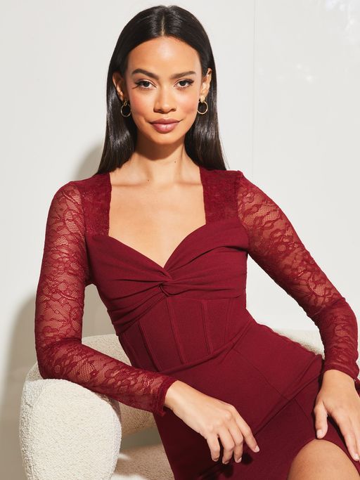 chinese dress ladies LIPSY Women Long Sleeve Feather Cuff Drape Backless Mini Dress -36,Black:  Buy Online at Best Price in Egypt
