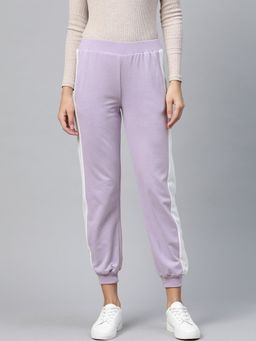 Laabha - Women Lavender Solid Cropped Joggers