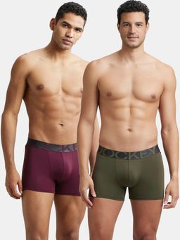 Jockey - Ic28 Men Tasting and Forest Night Tactel Microfiber Solid Trunk - Wine (Pack of 2)