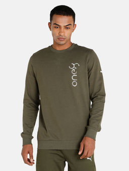 Puma - Vk Logo Crew Men Green Sweatshirt