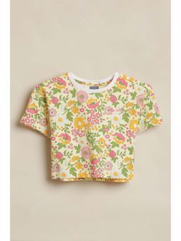 Allen Solly - Girls Multicolor Floral Print Casual T-Shirt
