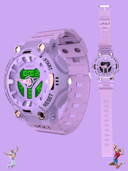 Spiky - Premium Multifunctional Analog-Digital Sports Watch for Kid Girls - Purple