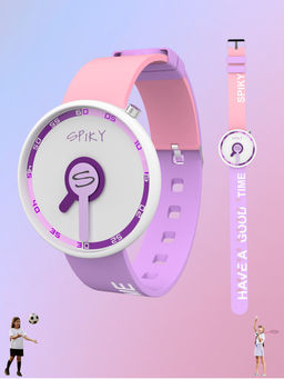 Spiky - Round Analog Watch for Kids Girls - White
