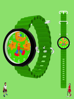 Spiky - Kids Round Stylish Analog Watch - Black (3-4 Years)