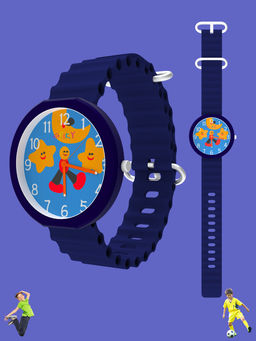 Spiky - Boys Round Stylish Analog Watch - Navy Blue (3-4 Years)