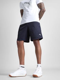 Puma - Navy Blue Solid Regular Fit Shorts