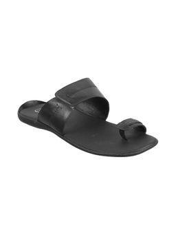 Metro - Mens Black Casual Chappals Metro Black Solid Slip-On