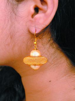 BeAbhika - Golden Ufo Earrings